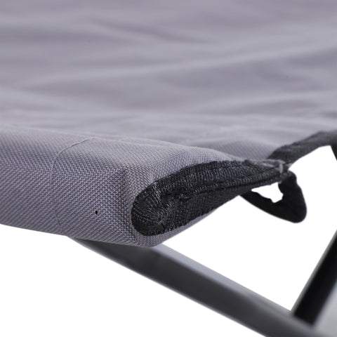 Rootz Camping Lounger - Camping Bed - Foldable Two-Person Cot - Durable Steel & Oxford Fabric - 193cm x 125cm x 40cm