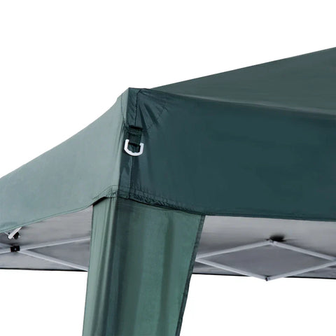 Rootz Garden Pavilion - Folding Pavilion - Folding Tent With UV Protection - Tent With Carrying Bag - Garden - Balcony - Steel - Green - 240L x 240W x 250H cm