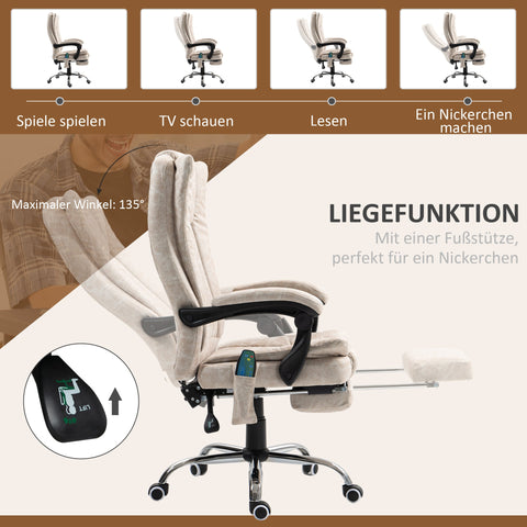 Rootz Office Chair with Massage - Ergonomic Desk Chair - Heated Seat - 62cm x 70cm x 113-120cm - Ultimate Comfort
