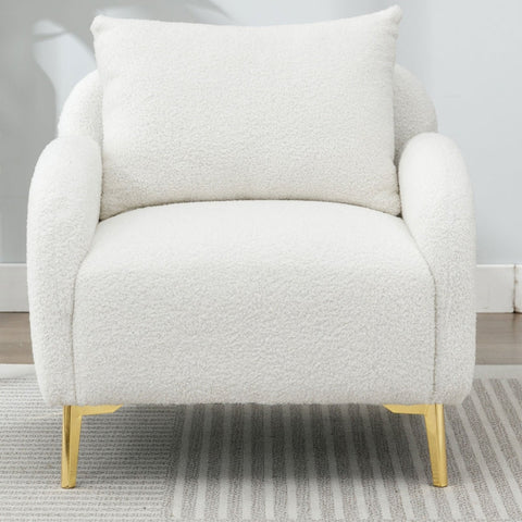 Rootz Teddy Velvet Living Room Chair - Elegant Seating - Comfortable Chair - Ergonomic Support - 75.5cm x 75.0cm x 81.0cm