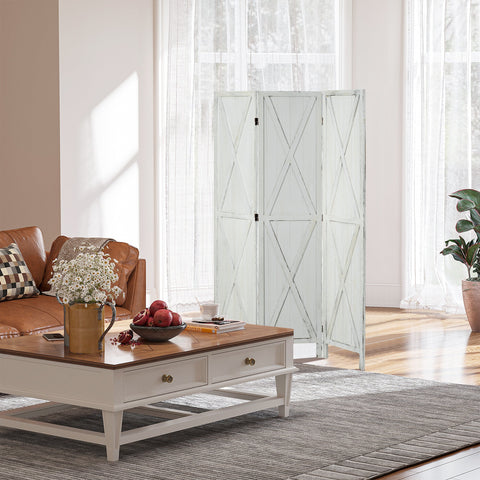 Rootz Screen Room Divider - Interior Barrier - Privacy Partition - Durable Paulownia Wood - 120cm x 170cm - Charm and Functionality