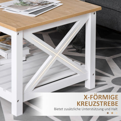 Rootz Side Table - Coffee Table - Living Room Table - Stable & Stylish - 116cm x 60cm x 48cm