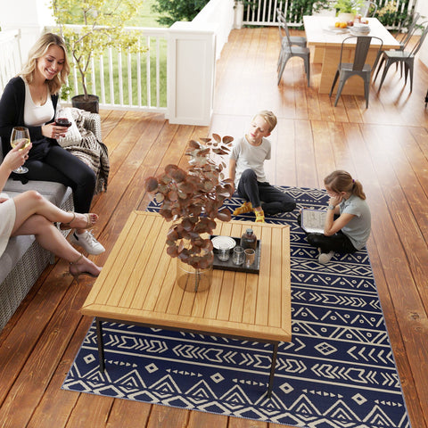 Rootz Outdoor Carpet - Weatherproof Rug - Boho-Style Mat - Easy Clean - 182cm x 274cm - Perfect for Camping, Beach, and Picnics