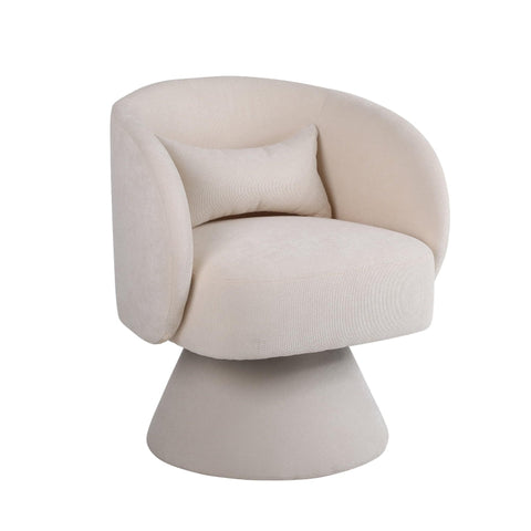 Rootz Modern Leisure Chair - Swivel Chair - Rotating Base - Comfort & Style - 67cm x 61.4cm x 77.9cm