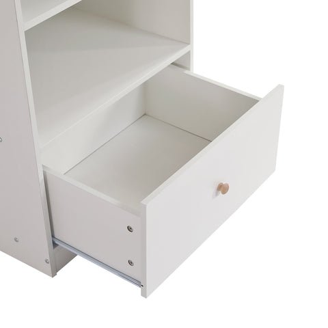Rootz Bookcase with Drawer - Bookshelf - Storage Organizer - Silent Gliders - 60cm x 50cm x 120cm