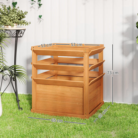 Rootz Raised Bed Planting Box - Trellis Planter - Flower Box - Solid Spruce - Optimal Drainage - 65cm x 65cm x 73cm