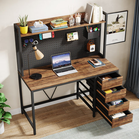 Rootz Computer Desk - Office Desk - Study Table - Durable & Spacious Workspace - 120cm W x 50cm D x 140cm H