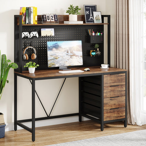 Rootz Computer Desk - Office Desk - Study Table - Durable & Spacious Workspace - 120cm W x 50cm D x 140cm H