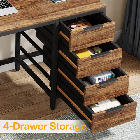 Rootz Computer Desk - Office Desk - Study Table - Durable & Spacious Workspace - 120cm W x 50cm D x 140cm H