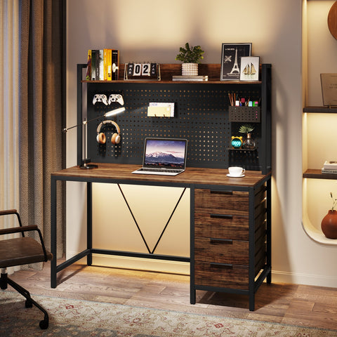 Rootz Computer Desk - Office Desk - Study Table - Durable & Spacious Workspace - 120cm W x 50cm D x 140cm H