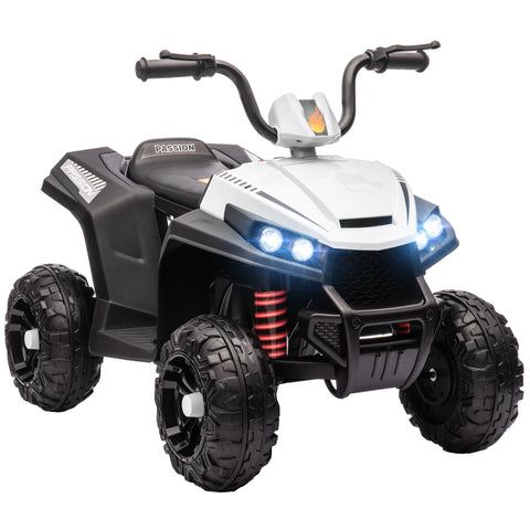 Rootz Electric Children's Quad - Kids ATV - Ride-On Vehicle - 4-Wheel Suspension - 85cm x 55.5cm x 62cm - Ages 3-5 - White