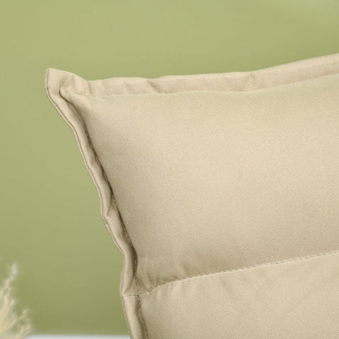 Rootz Floor Seat Cushion - Floor Chair - Rotating Chair - Breathable Cover - 62cm x 70cm x 95cm - Beige - Steel Frame - Tufted Design