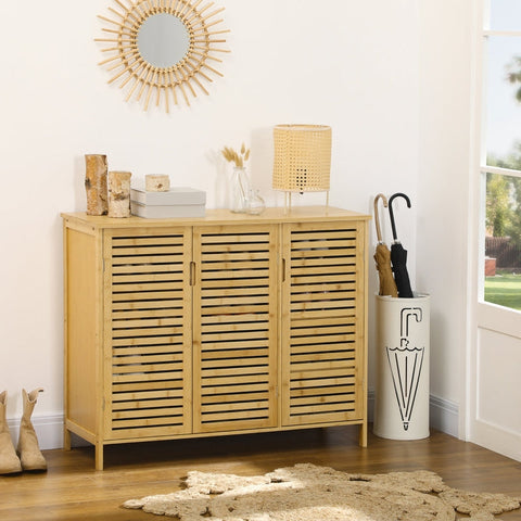 Rootz Schoenenkast - Schoenenopberger - Schoenenorganizer - Duurzaam Bamboe - Verstelbare Planken - Verbeterde Ventilatie - 100cm x 35cm x 80cm