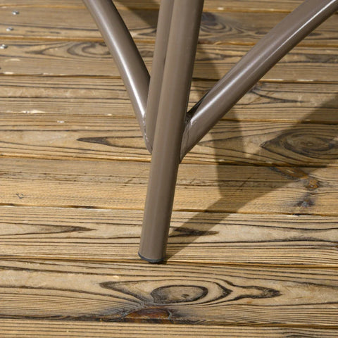 Rootz Garden Furniture Set - 2 Wicker Chairs - Side Table - Foldable - Seat Cushions - Metal Frame - Steel-Polyester - Sand - 110w X 52d X 40h Cm