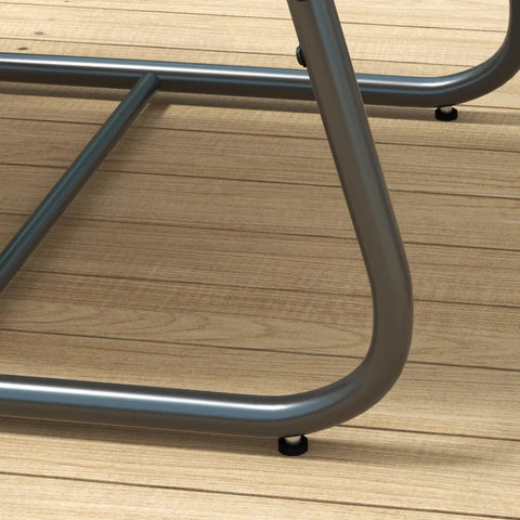 Rootz Garden Furniture Sets - 4-piece - Garden Seating - Lounge Furniture - 1 Sofa & 2 Armchairs - Steel+breathable Mesh - Gray+Cream White - 110 x 70 x 70 cm