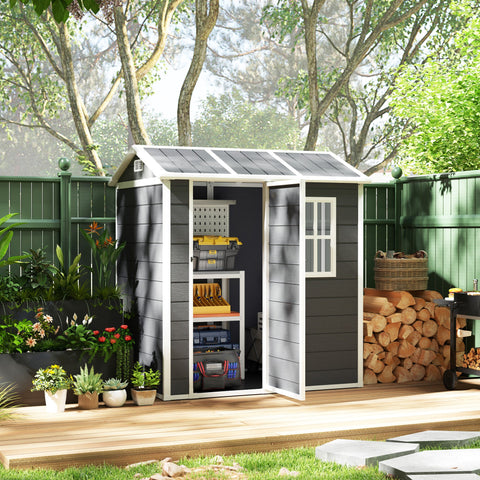 Rootz Garden House - Tool Shed - Outdoor Equipment Storage - Weatherproof & Lockable - 186cm x 130cm x 199cm