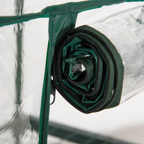 Rootz Garden Greenhouse - Balcony Greenhouse - Portable Plant Shelter - Protects Plants/Vegetables - 69 x 49 x 125 cm - Reinforced PVC, Steel Frame