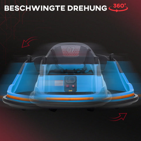 Rootz Electric Scooter for Children - Kids Ride-On Scooter - Child's Motorized Vehicle - Dual Motors - 360° Rotation - Safety Features - 74.5cm x 59.2cm x 45.6cm - Plastic and Metal - Blue+Gray+Black