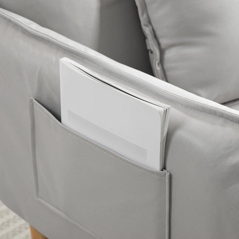 Rootz 2 in 1 Adjustable Lounge Chair - Floor Chair - Upholstered Chair - Optimal Comfort - 75W x 68D x 78H cm, 130W x 120D x 40H cm