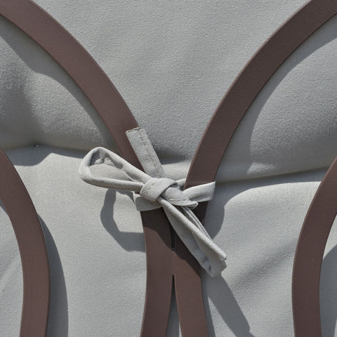 Rootz 3-Person Garden Lounger - Outdoor Couch - Patio Sofa - Adjustable Roof - Ergonomic Design - 116 x 206 x 183 cm