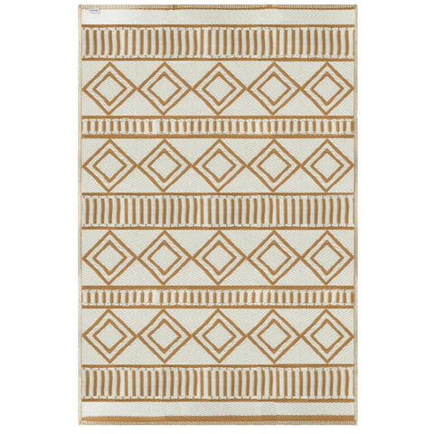Rootz Outdoor Rug - Patio Rug - Weather Resistant - Modern Design - Non-woven Fabric - Green + Cream - 121cm x 182cm x 0.3cm