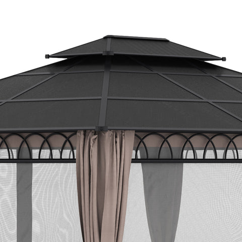 Rootz Garden Pavilion - Outdoor Gazebo - Patio Canopy - UV Protection - 360cm x 300cm x 278cm