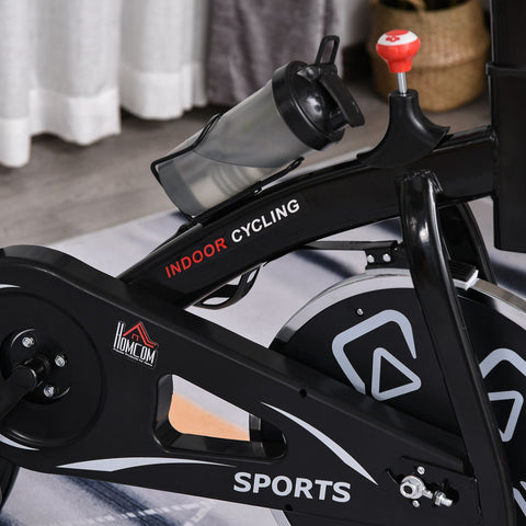 Rootz Home Fitness Bike - Indoor Trainer - Cardio Exercise Bike - LCD Display - Steel Black - 59cm x 100cm x 105-116cm