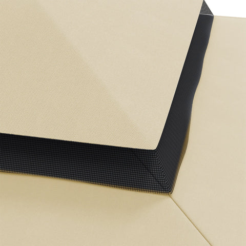 Rootz Pavilion Replacement Roof - Party Tent Cover - Polyester Canopy - Sun Protection - 300cm x 300cm - Brown