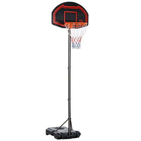 Rootz Outdoor Basketball Basket - Adjustable Hoop - Portable Stand - Lightweight Base with Rollers - 70cm x 76cm x 258-314cm