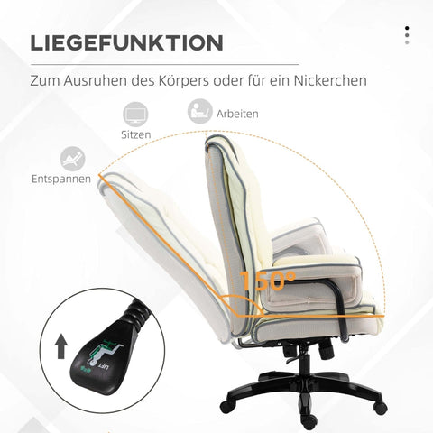 Rootz Ergonomic Office Chair - Computer Chair - Executive Chair - Maximum Comfort - 76cm x 80cm x 118-124cm