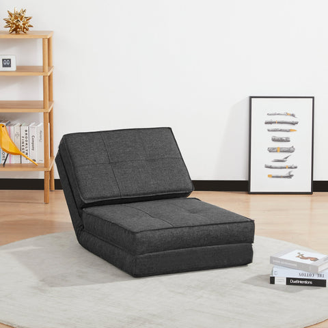 Rootz Convertible Armchair - Foldable Guest Mattress - Adjustable Backrest - High Comfort Foam - 61L x 73W x 58H cm