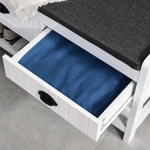 Rootz Wardrobe Stand with Hook - Cloakroom with Bench - Hallway Organizer - Tilt Protection - 89cm x 42cm x 172cm