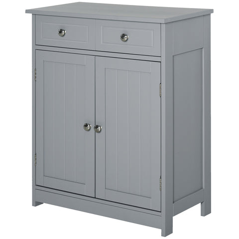 Rootz Bathroom Cabinet - Storage Cabinet - Standing Storage - Ample Storage Space - 60cm x 30cm x 75cm - Grey