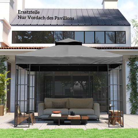 Rootz 3m x 3m Gazebo Replacement Roof - Gazebo Tarpaulin - Sun Shade - UPF30+ Protection - 300cm x 300cm