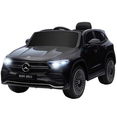 Rootz Electric Children's Car - Licensed Mercedes-Benz EQA - Kids Ride-On Car - Music & Headlights - Parental Remote Control - 111.5cm x 69cm x 52.5cm - Black