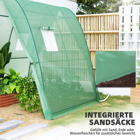 Rootz Arched Greenhouse - Foil Tomato House - Portable Plant Shelter - Stability & Optimal Ventilation - 1.8 x 1.8 x 2 m