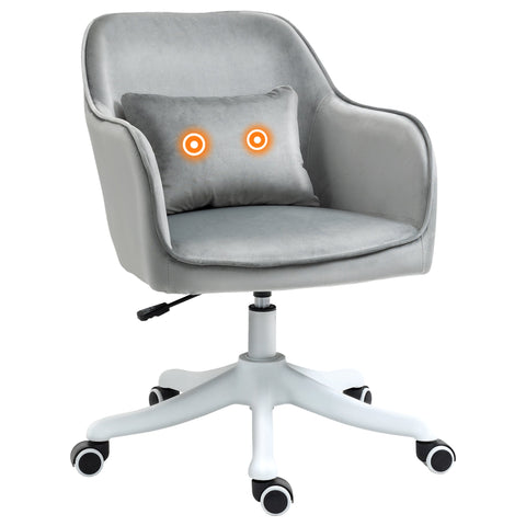 Rootz Velvet Office Chair - Swivel Chair - Ergonomic Seating - Massaging Cushion - 55W x 70D x 78-86H cm