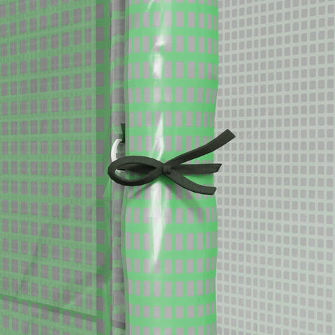 Rootz Lean-To Greenhouse - Cold Frame Greenhouse - Roll Up Doors - Film greenhouses - Weather Resistant - Green - 200cm x 80cm x 200cm