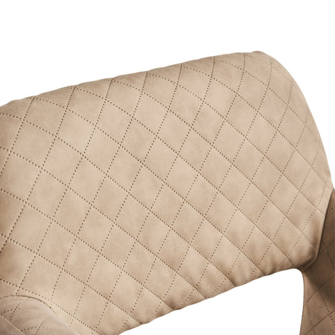 Rootz 2 Piece Khaki Makeup Chair Set - Vanity Seating - Faux Leather Chairs - Ergonomic Comfort - 58cm x 55.88cm x 79cm