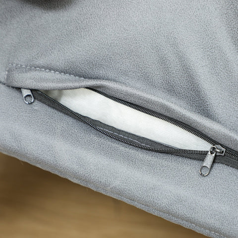 Rootz Dog Sofa Chair - Dog Bed - Pet Lounge - Removable & Washable Cover - 100cm x 70cm x 30cm - Pine Wood Feet for Stability