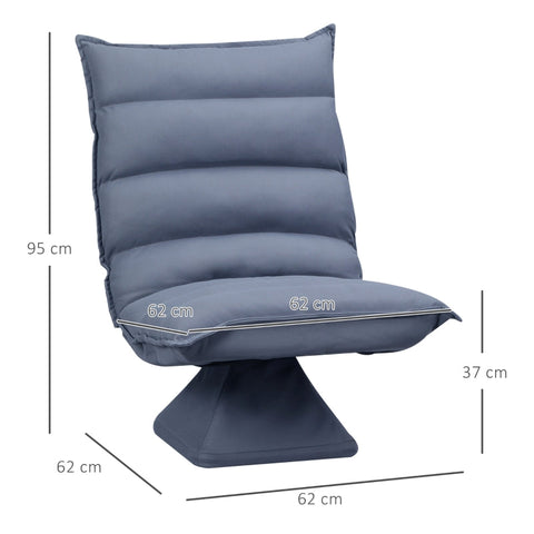 Rootz Swivel Armchair - Tilting Backrest - Leather Look Chair - Adjustable Backrest - 360° Rotating Seat - Breathable Microfiber Cover - 62cm x 70cm x 95cm