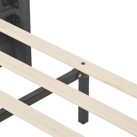 Rootz Double Bed with Headboard - Elegant Bed - Comfortable Bed - Optimal Support - 146L x 208W x 111H cm