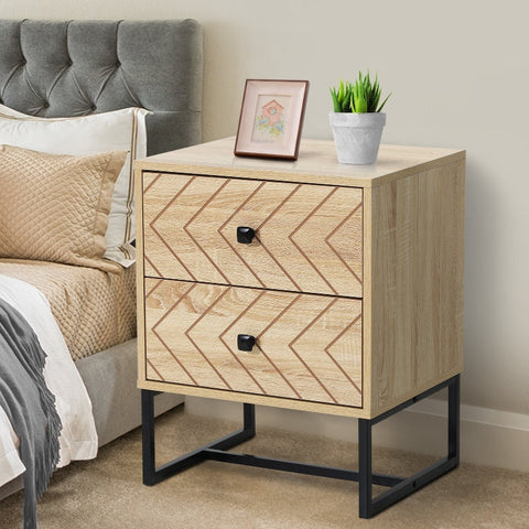 Rootz Bedside Table - Nightstand - Night Dresser - Vertical Design - Ample Storage - Durable Construction - 48cm x 39.5cm x 60cm