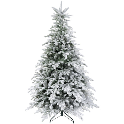 Rootz Snow-Covered Artificial Christmas Tree - Winter Tree - Festive Decor - Flame Retardant - Ø115cm x 180cm