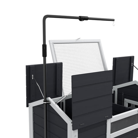 Rootz Outdoor Tortoise House - Turtle Enclosure - Reptile Habitat - Adjustable Lamp - 120 x 56.5 x 43cm