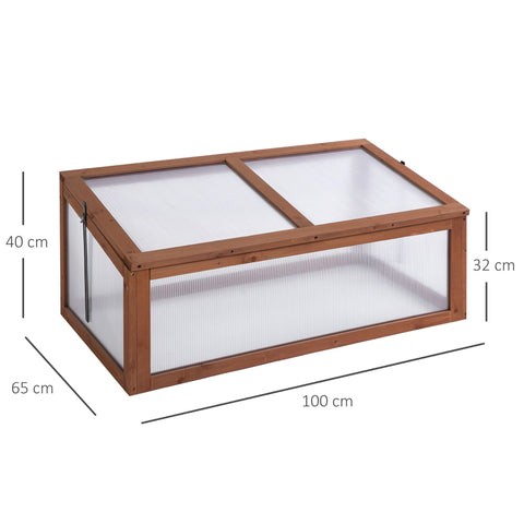 Rootz Mini-Greenhouse - Small Garden Greenhouse - PC Panel Greenhouse - Light Permeability - 100L x 65B x 40H cm