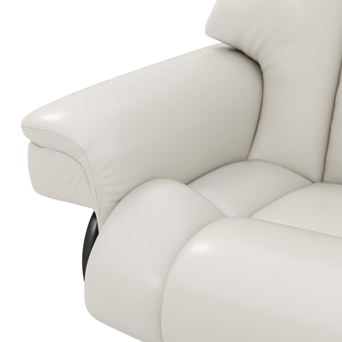 Rootz Relaxation Chair with Footstool - Recliner - Massage Chair - Faux Leather - 79 x 82 x 101 cm - Comfortable Reclining & 360° Rotation