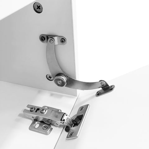 Rootz High-Gloss Wall Cabinet - TV Console - Entertainment Unit - LED Lighting & Bluetooth - 160 x 31 x 22cm