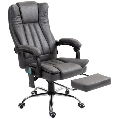 Rootz Massage Office Chair - High Back Computer Chair - Heated - Vibration Massage - 360° Swivel - 62cm x 70cm x 113-120cm