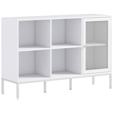Rootz Buffet Storage Cabinet - Sideboard - Cupboard - Adjustable Shelves - 120cm x 37cm x 81.5cm - Versatile Storage & Ventilation